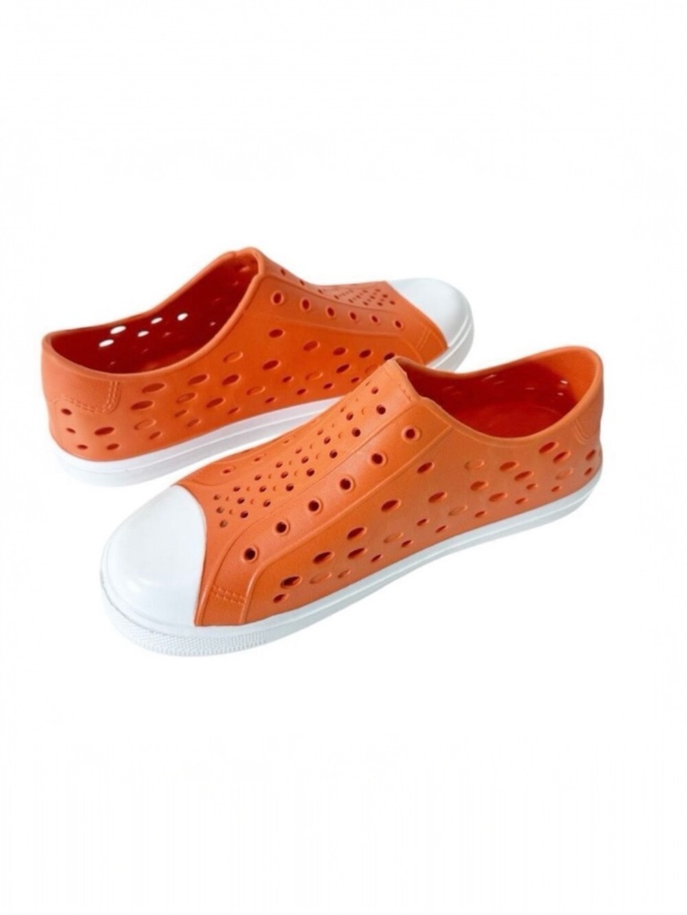 Crane Women’s Bright Orange Lightweight Pool Garden Clogs Water Shoes Size 7-8